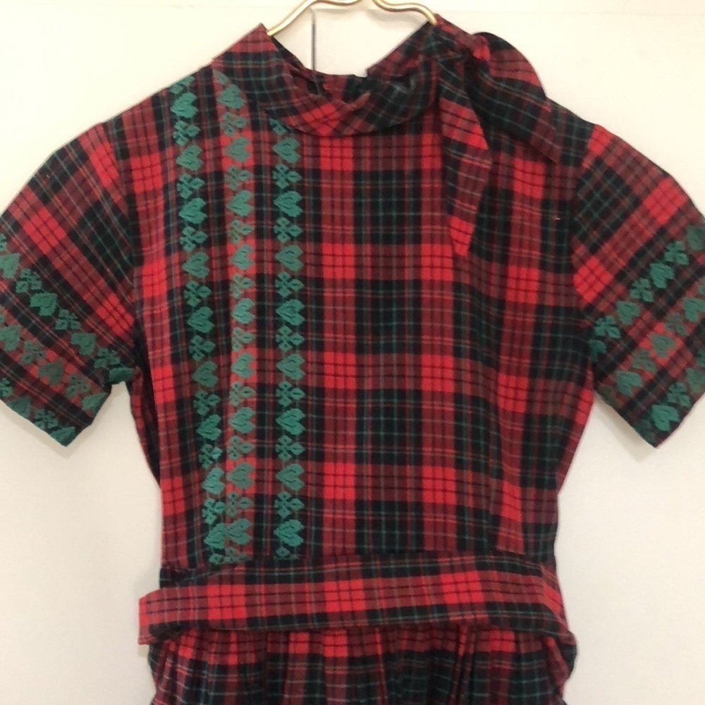 Vintage Red & Green Dress​